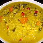 recette Soupe de lentilles corail au curry et aux bettes