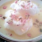 recette Oeufs à la neige au micro ondes et sa créme anglaise ' glace vanille '
