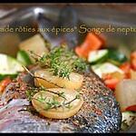 recette ** Dorade rôtie au four aux légumes, citron confit et épice " songe de neptune **