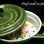 recette ** Oeuf " cocotte " en mini-cocotte au foie gras : en entrée ou en plat avec une purée de vitelotte !**