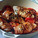 recette Poulet fourré avec tomate et roquette