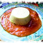 recette Flans de courgettes sur coulis de tomate