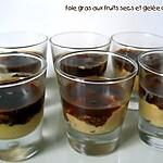 recette Verrine de foie gras, fruits secs et gelée de figues