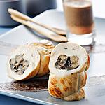 recette Cannellonis de Poulet Fermier d’Auvergne aux champignons de Paris, lait d’olives noires et purée de tomate