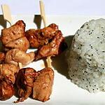 recette Poulet yakitori et son riz aux graines de pavot