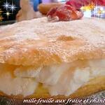 recette mille- feuille aux fraise et chantilly