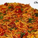 recette Cheveux d'ange aux légumes et kefta