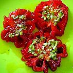 recette TOMATE , HUILE D’OLIVE PARFUMÉE À LA VANILLE ET ZESTES DE CITRON VERT