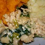 lait de coco : recette omelette poireau coco chèvre