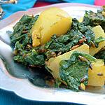 recette Recette indienne Epinards et pommes de terre