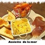 recette Assiette marine avec sa mini-cocotte de la mer, ses gambas et ses toasts de thon fumé