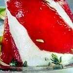 Timbale de chévre frais au poivron