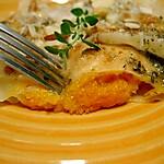 recette Raviolis butternut, gingembre, amaretti au beurre de sauge