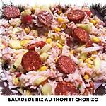 recette SALADE DE RIZ AU THON ET CHORIZO