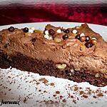 recette Carré brownie à la mousse au chocolat