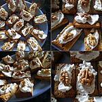 recette PAIN D'EPICES- ST MORET - ROQUEFORT - NOIX.