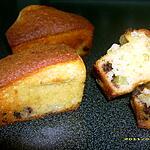 minis cakes aux pépites de chocolat, coeur de kiwis