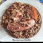 recette Saucisses aux lentilles