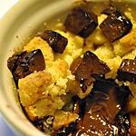 recette Crumble aux pommes et coeur fondant au chocolat noir