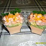 recette panna cotta crevettes/avocat