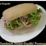 recette Sandwich Poulet Crudité Mozza