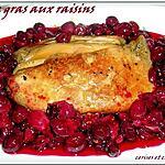 recette foie gras chaud au Floc de gascogne et raisins