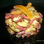 oranges confites : recette courgettes poelées au bacon et aux écorces d'oranges confites