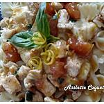 Farfalles Poulet Tomate Mozzarella Basilic