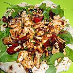 tortilla : recette TORTILLA POUSSE EPINARD AU POULET ET TOMATES CONFITES