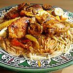 recette Tajine de poulet basquaise au chorizo et cépes sauce pesto rosso