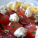 recette duo de tomates au saint agur