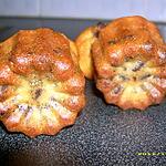 recette muffins aux pépites de chocolat et au rhum , façon cannelés