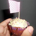 Cupcake beterrave glaçage creme au beurre.