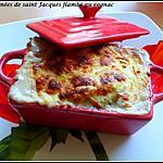 recette gratinés de st jacques flambé au cognac