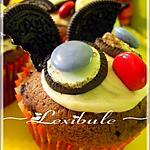 recette Cupcakes au chocolat et bleuets rigolos