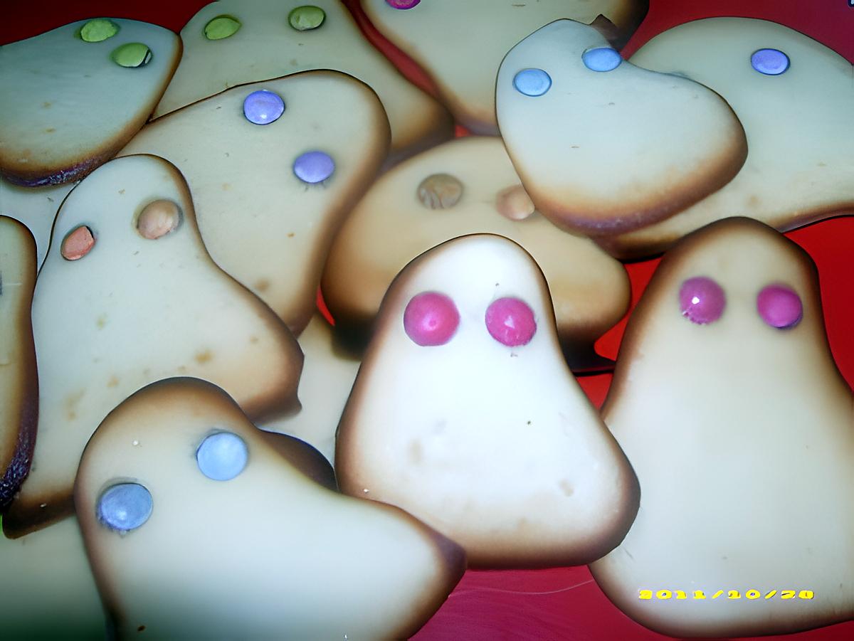 recette biscuits fantômes d'halloween !!!