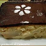 recette Gâteau moelleux de poires & ganache au chocolat noir
