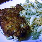 recette Mon Pané de poulet et torsades de légumes(cuisine express)