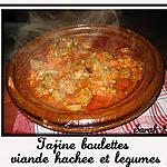 recette Tagine boulettes viande hachée & légumes