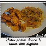 recette Frites de patate douce & sauce aux oignons