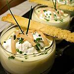 Verrine de crème Vichyssoise et marlin fumé...