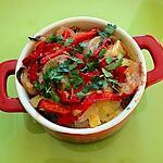recette GRATIN DE POISSON AUX POIVRONS ET POMME DE TERRE