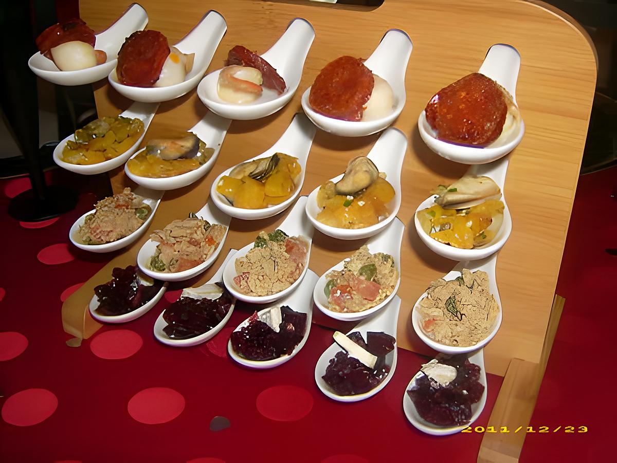 recette cuillères apéritives en fête (apéro de noël)