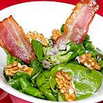 recette Salade à la mâche, pousses d’épinard et noix