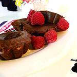 recette Fondants choco framboises