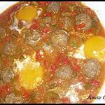 tajine boulette : recette Tajine Kefta Oeufs Poivrons