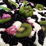 recette Comme un nuage: Pavlova Kiwi Myrtilles !