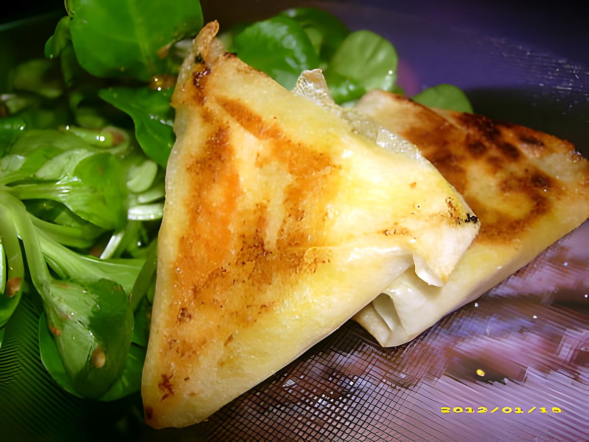 recette bricks de foie gras aux poires (noël)