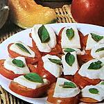 recette Salade de tomates a la Mozzarella