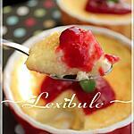recette Flan aux oeufs, à la vanille et son coulis de framboises